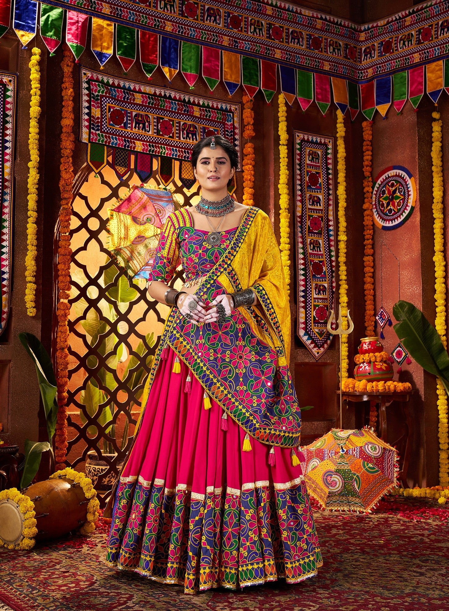 Colorful Viscose Cotton Navratri Special Chaniya Choli