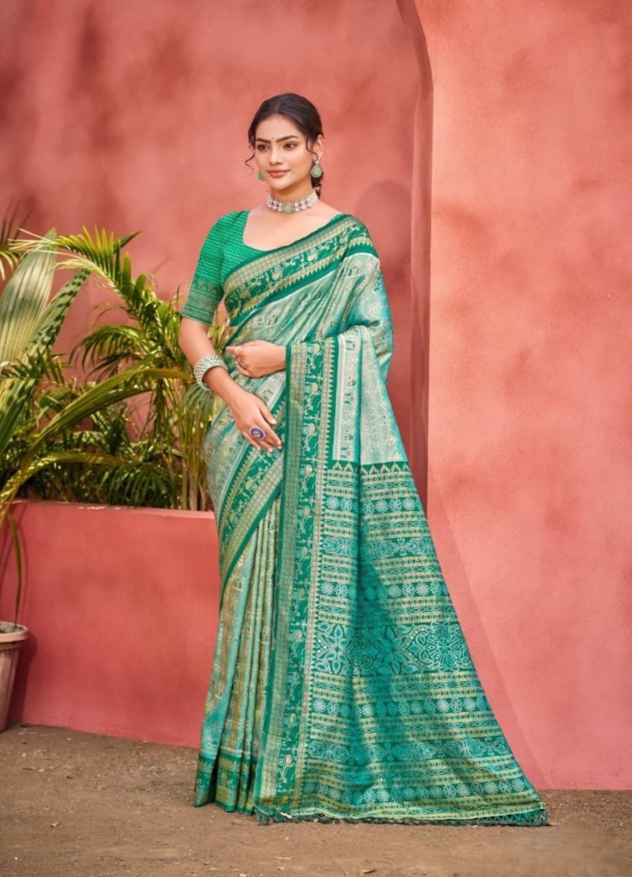Green Kanjivaram Silk Woven Work Saree